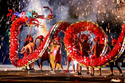 舞龍噓花|攝影|人文/紀(jì)實(shí)|李紅生 